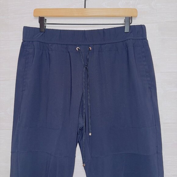 Elliott Lauren Navy Pull-On Ankle Pants Women's 12 Stretch Tapered Leg Jogger - Picture 3 of 6